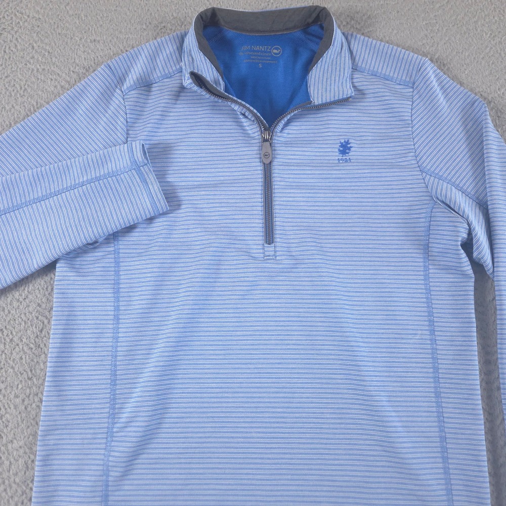 Vineyard Vines Pullover Mens Small Blue Jim Nantz Collection Performance Striped